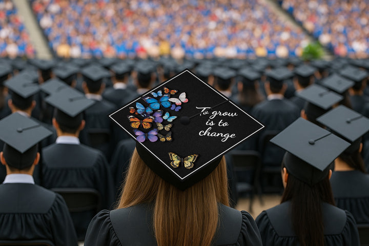 To Grow Is to Change Graduation Cap Topper