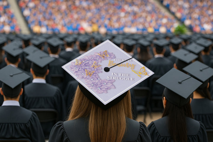There Is Beauty in the Struggle Graduation Cap Topper