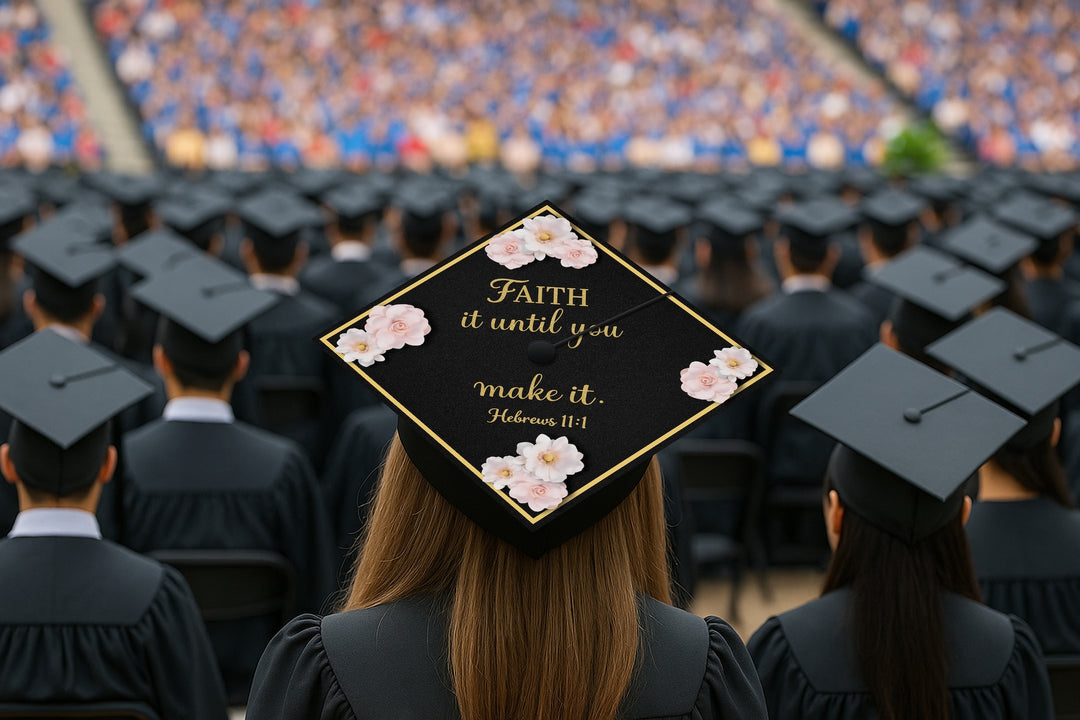 Faith It Until You Make It Graduation Cap Topper