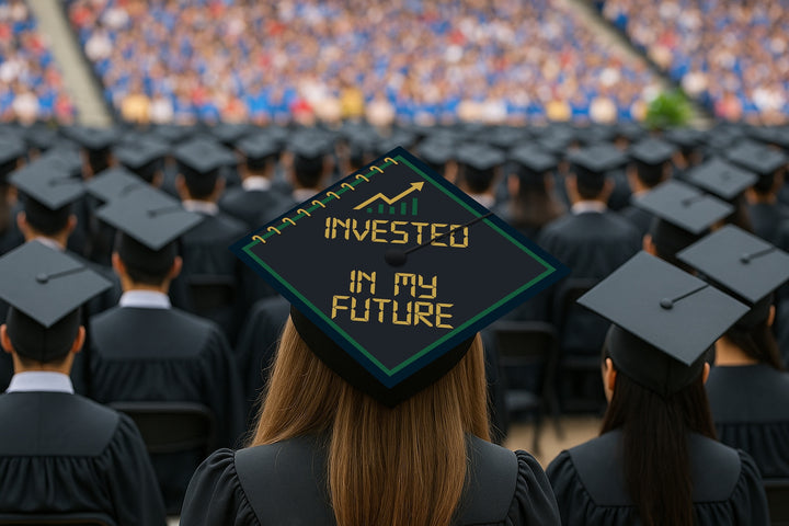 Invested in My Future Graduation Cap Topper