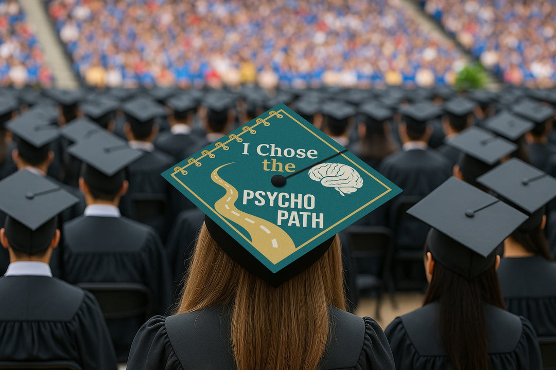 I Chose the Psycho Path Graduation Cap Topper
