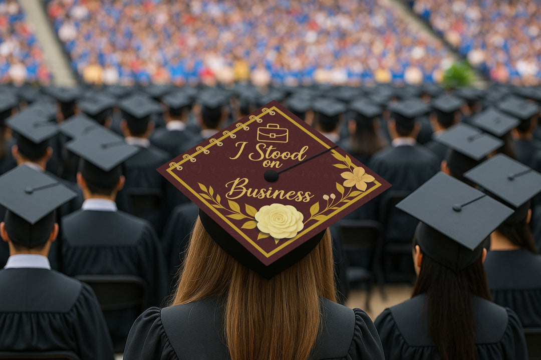 I Stood on Business Graduation Cap Topper