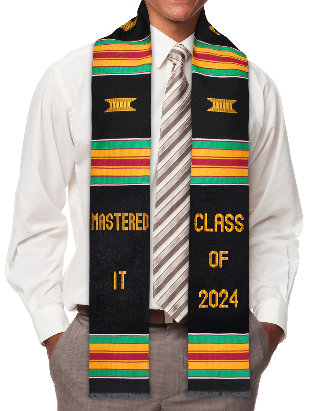 Mastered It Class of 2024 Kente Graduation Stole