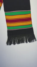 Load and play video in Gallery viewer, Black Student Union (BSU) Class of 2024 Authentic Handwoven Kente Cloth Graduation Stole
