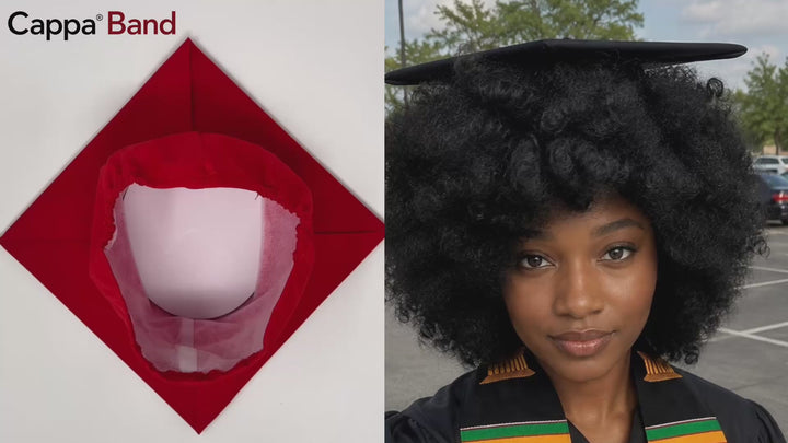 The Patented Cappa™ Band Graduation Cap Headband, Secures Your Grad Cap Over Natural Hair, Curls, Afros and More, One Size Fits All, Unisex, Patented, Fits Standard Mortarboards
