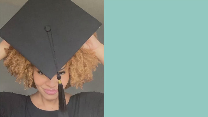 The ORIGINAL GradCapBand – Secure Your Graduation Cap on Natural Hair, Curls, Braids, Locs, Twists, and Straight Hair