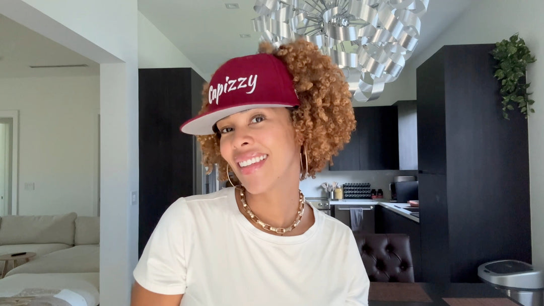The Patented Capizzy ™, Wear Any Fitted Baseball Cap With Your Big Hair | Perfect for Big Hair and Afros, Wear Any Team or Brand Cap You Love