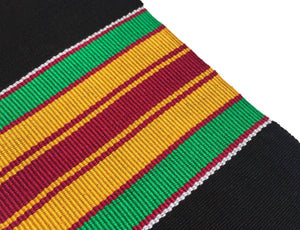 Sankofa Bird Authentic Handwoven Black Kente Cloth Graduation Stole - Sankofa Edition™