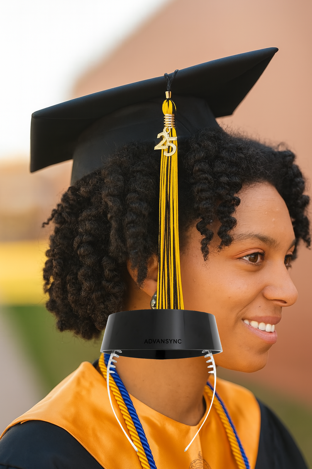 The DELUXE GradCapBand – Secure Your Graduation Cap on Natural Hair, Curls, Braids, Locs, Twists, and Straight Hair