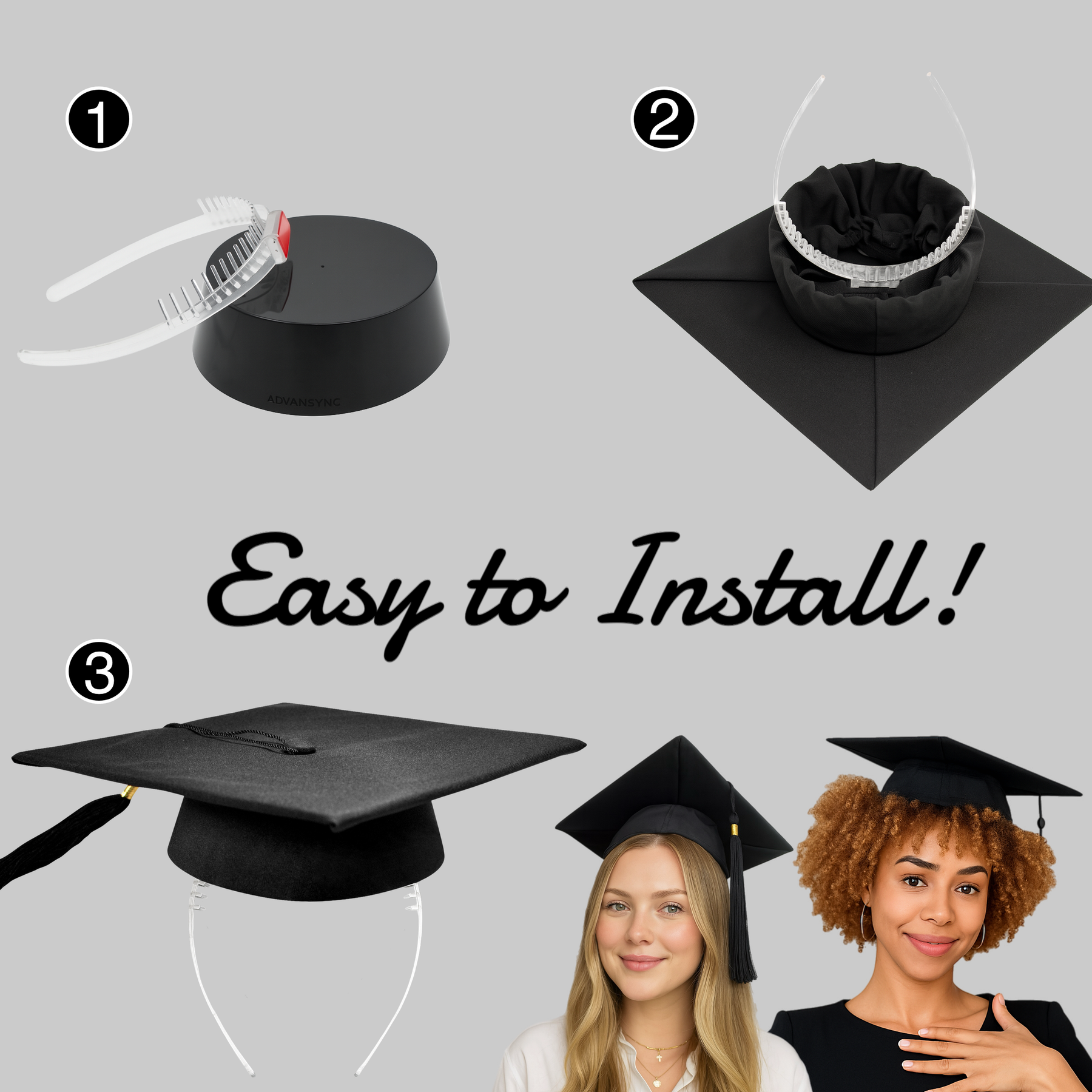 Graduation Cap Rope And The DELUXE GradCapBand Graduation Cap Headband – Secure Your Graduatio ...