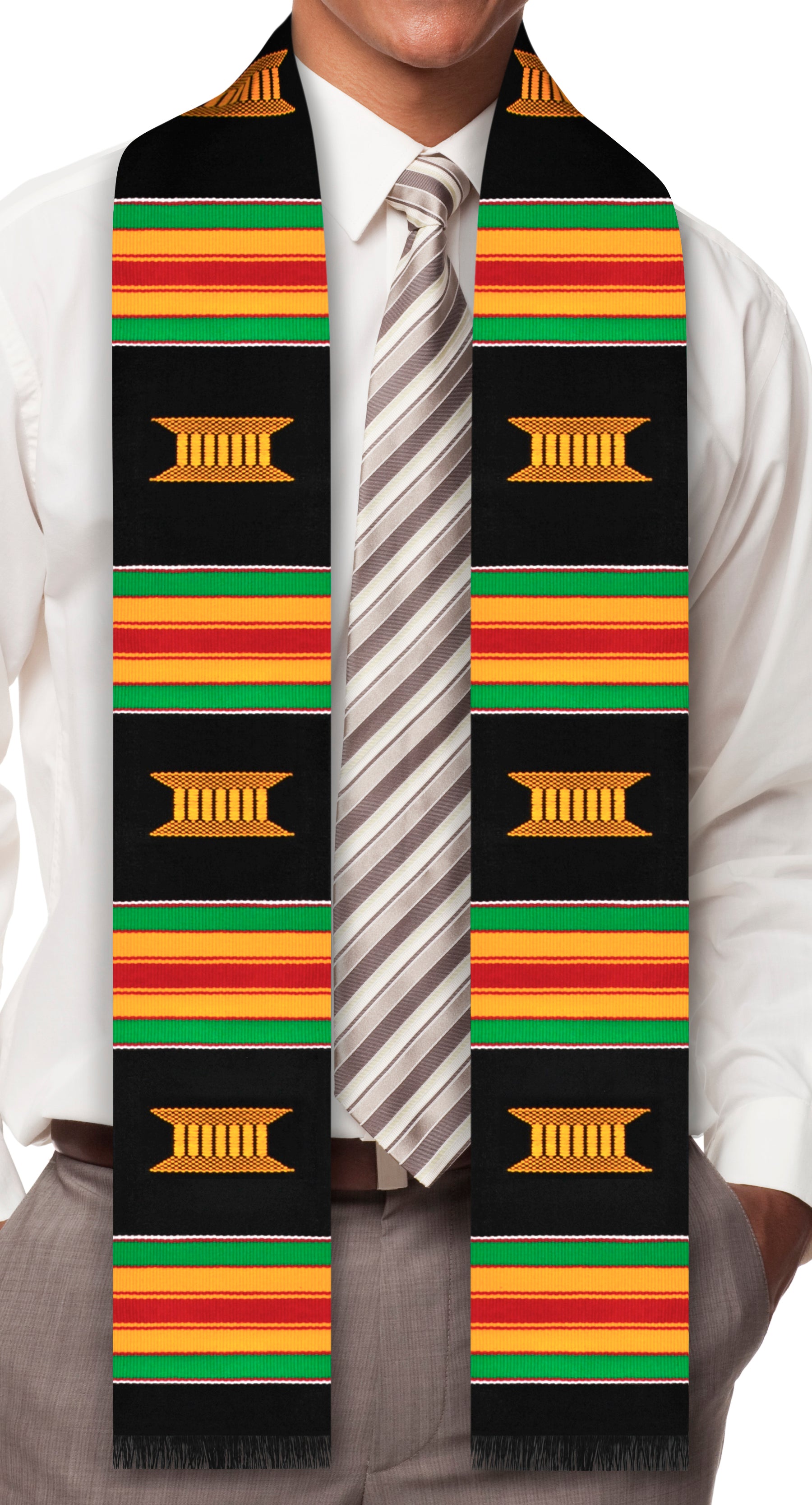 Kente Graduation Stole - Black Kente Stole – Sankofa Edition™