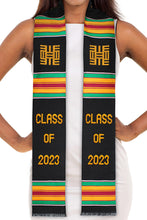 Load image into Gallery viewer, Class of 2023 Kente Graduation Stole with Knowledge Symbol
