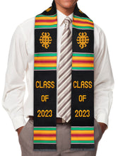 Load image into Gallery viewer, Class of 2023 Kente Graduation Stole with Diversity Symbol
