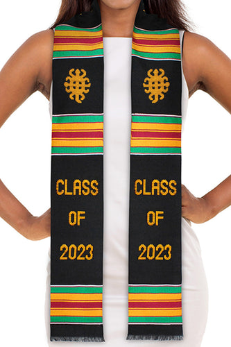 Class of 2023 Kente Graduation Stole with Diversity Symbol