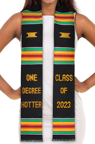 One Degree Hotter Class of 2023 Kente Graduation Stole