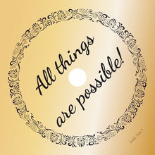 Load image into Gallery viewer, All Things Are Possible Gold Printable Graduation Cap Mortarboard Design - Sankofa Edition™
