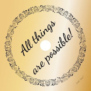 All Things Are Possible Gold Printable Graduation Cap Mortarboard Design - Sankofa Edition™