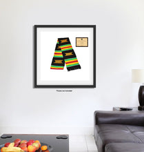 Load image into Gallery viewer, Authentic Handwoven Black Kente Cloth Graduation Stole (Black) - Sankofa Edition™
