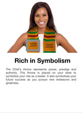 Load image into Gallery viewer, Authentic Handwoven Yellow Kente Cloth Graduation Stole (Yellow) - Sankofa Edition™
