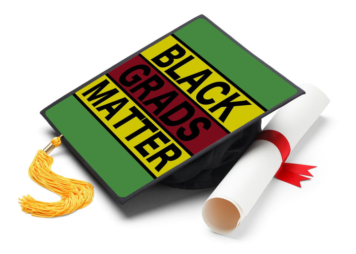 Black Grads Matter Printable Graduation Cap Mortarboard Design - Sankofa Edition™