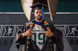 Class of 2022 Authentic Handwoven Kente Cloth Graduation Stole - Sankofa Edition™