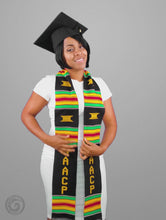 Load and play video in Gallery viewer, NAACP Authentic Handwoven Kente Cloth Graduation Stole
