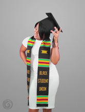 Load and play video in Gallery viewer, Black Student Union (BSU) Authentic Handwoven Kente Cloth Graduation Stole
