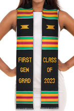 Load image into Gallery viewer, First Gen Grad Class of 2023 Kente Graduation Stole
