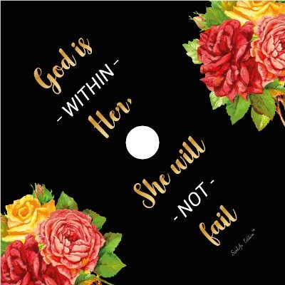 God Is Within Her She Will Not Fail Printable Graduation Cap Mortarboard Design - Sankofa Edition™