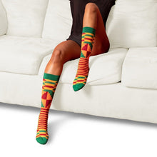Load image into Gallery viewer, Premium Quality African Kente Cloth Socks for Dress or Casual Novelty | 3 Pack Bundle No. 1 - Sankofa Edition™

