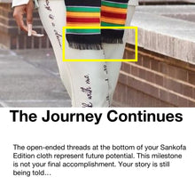 Load image into Gallery viewer, Sankofa Bird Authentic Handwoven Black Kente Cloth Graduation Stole - Sankofa Edition™
