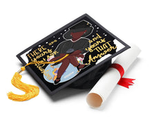 Load image into Gallery viewer, Years That Ask Questions And Years That Answer Printable Graduation Cap Mortarboard Design - Sankofa Edition™
