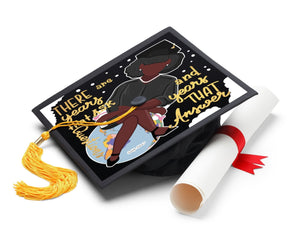Years That Ask Questions And Years That Answer Printable Graduation Cap Mortarboard Design - Sankofa Edition™